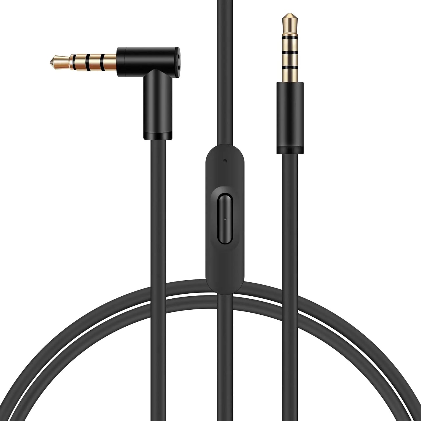 NoxcDvxo Replacement Audio Cable Cord WireCompatible with Beats Headphones Studio Solo Pro Detox Wireless Mixr Executive Pill with in Line Mic and Control (Black)