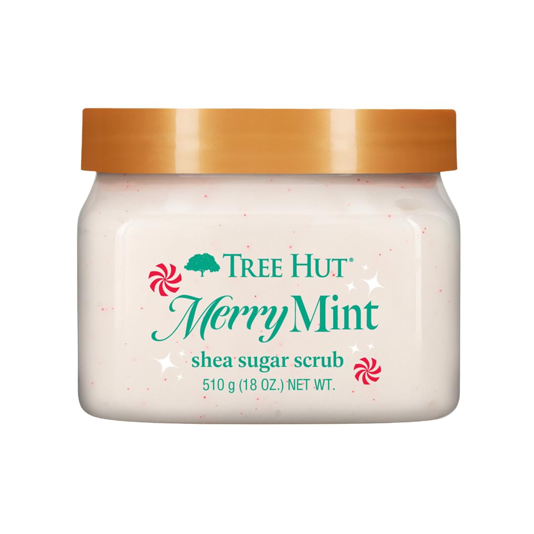 Tree Hut Shea Sugar Scrub, Exfoliating Body Scrub Removes Dead, Dry Skin for a Soft & Hydrated Feel, Nourishing Essential Body Care, 18 fl oz.