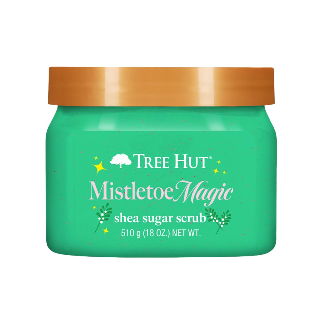 Tree Hut Shea Sugar Scrub, Exfoliating Body Scrub Removes Dead, Dry Skin for a Soft & Hydrated Feel, Nourishing Essential Body Care, 18 fl oz.