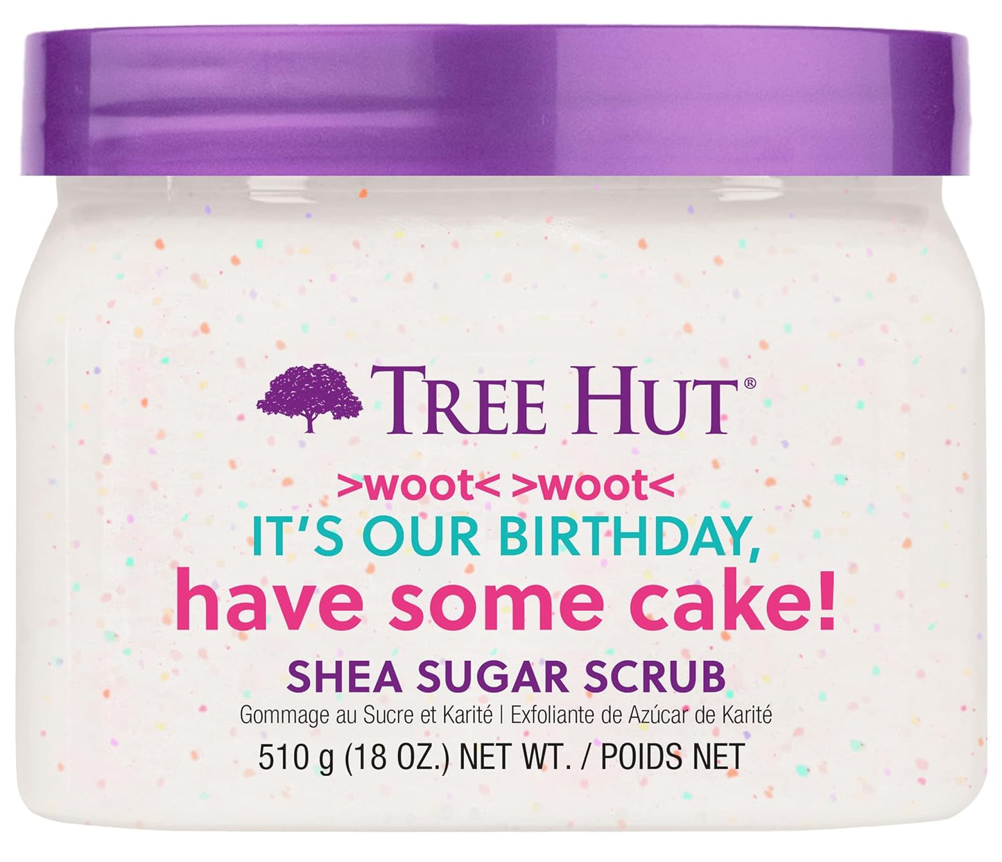 Tree Hut Shea Sugar Scrub, Exfoliating Body Scrub Removes Dead, Dry Skin for a Soft & Hydrated Feel, Nourishing Essential Body Care, 18 fl oz.