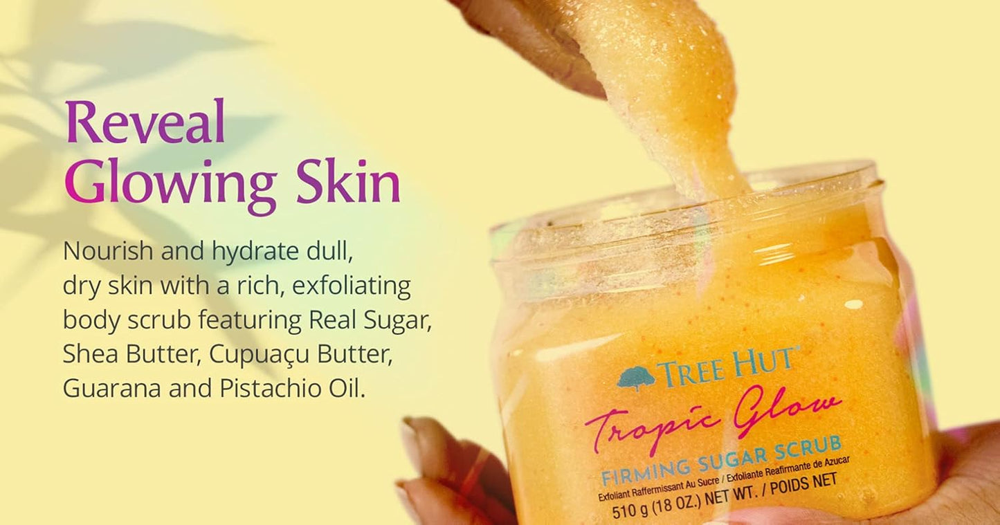 Tree Hut Shea Sugar Scrub, Exfoliating Body Scrub Removes Dead, Dry Skin for a Soft & Hydrated Feel, Nourishing Essential Body Care, 18 fl oz.