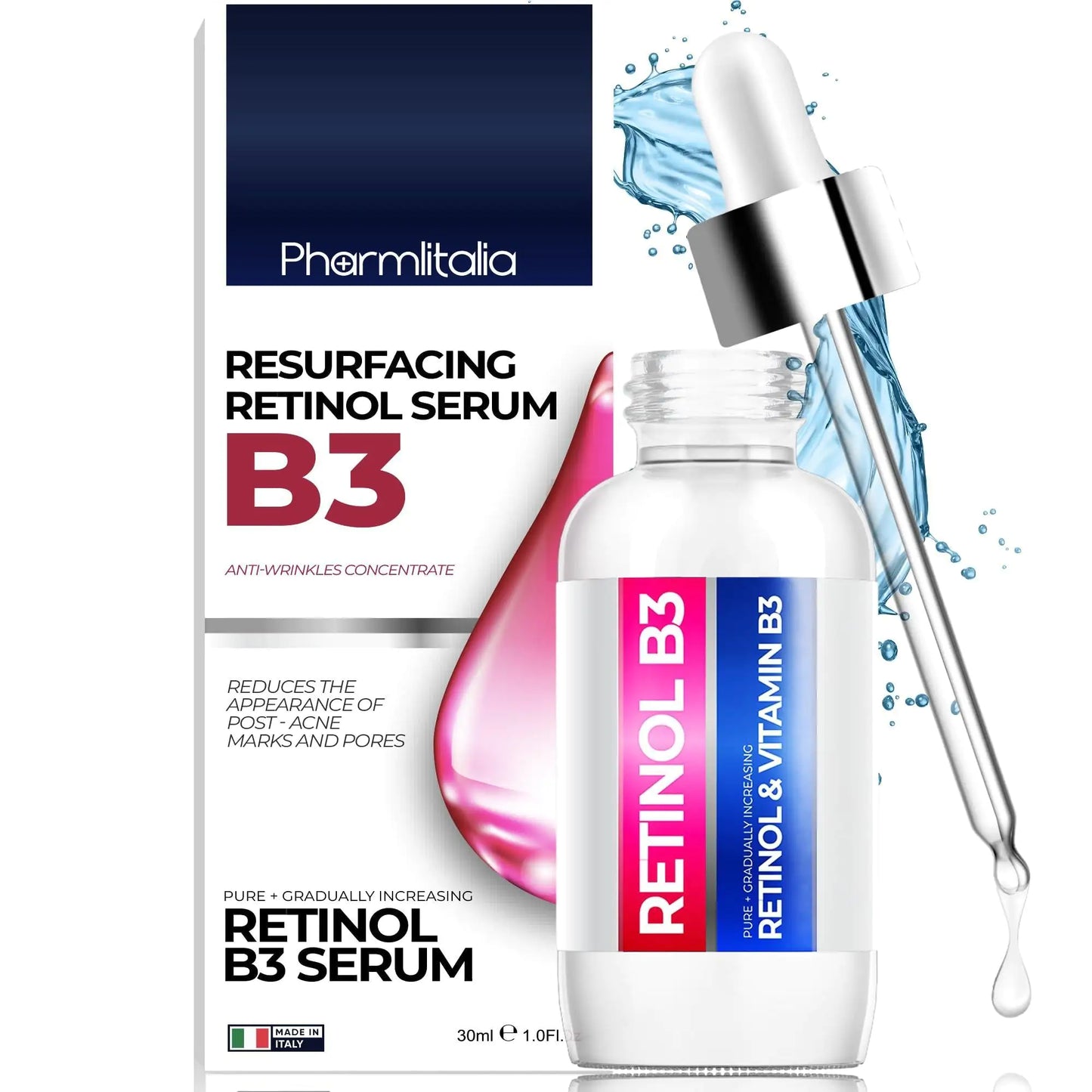 Resurfacing Retinol Serum for Face with Vitamin B3 Pure Retinol Serum Anti Age